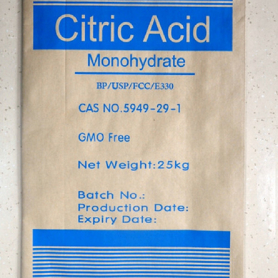 Monoidrato acido citrico CAS del commestibile 5949 29 1 polvere di cristallo bianca incolore granulare